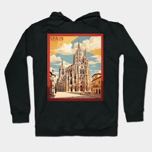 Burgos Cathedral Spain Travel Tourism Retro Vintage Hoodie